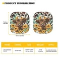 thumbnail image 3 of Jeiento Highland Cow Windshield Sunshade Car Sun Shade for Windshield Sunflower Automotive Sunvisor Protector Foldable for SUV Truck Front Window 2pc Set Car Accessories, 3 of 7