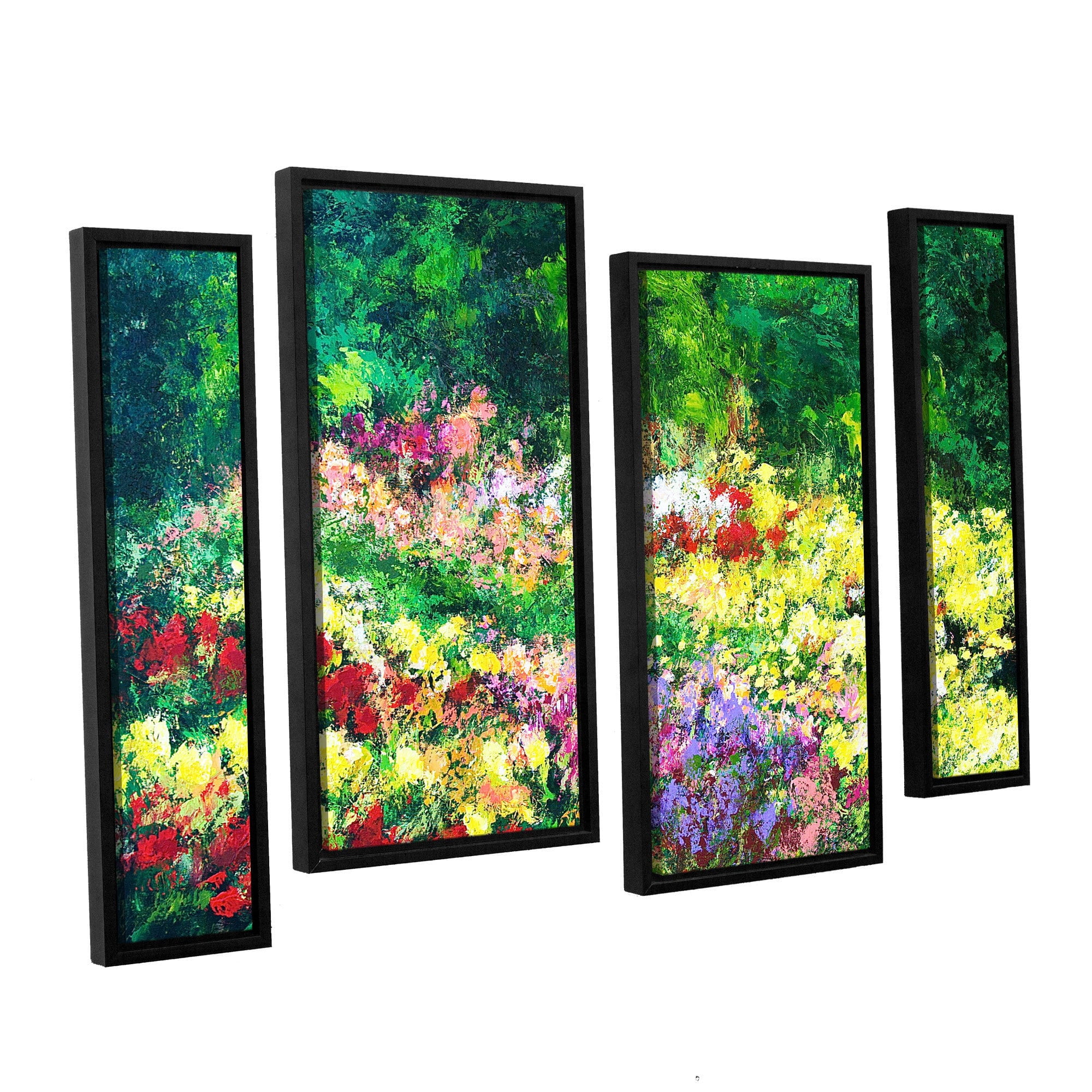 ArtWall Allan Friedlander "Forest Garden" 4-Piece Floater-framed Canvas Staggered Set