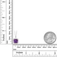 thumbnail image 2 of Gem Stone King 925 Sterling Silver Purple Amethyst Pendant Necklace for Women (2.22 Ct Cushion 8MM with 18 inch Silver Chain), 2 of 5
