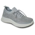 thumbnail image 1 of kozi Femmes Espadrilles Mode Confortables à Talon Compensé à Enfiler Mocassin YQ3260 avec Semelle Intérieure Amovible Argent, 1 of 8