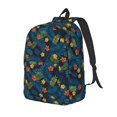 thumbnail image 1 of Disketp Hawaiian Style print Canvas Backpack Lightweight Travel Daypack Student Rucksack Laptop Backpack-, 1 of 5