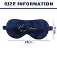 thumbnail image 2 of Máscara de ojos de seda con doce constelaciones, tira de sujeción que se adapta a la forma del rostro, correa para una máscara para dormir suave y cómoda (azul marino), 2 of 5