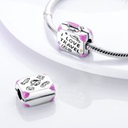 MULA 925 Sterling Silver DIY Charm AAA CZ Luggage Earth Camera Pendant fit Bracelet for Women Jewelry