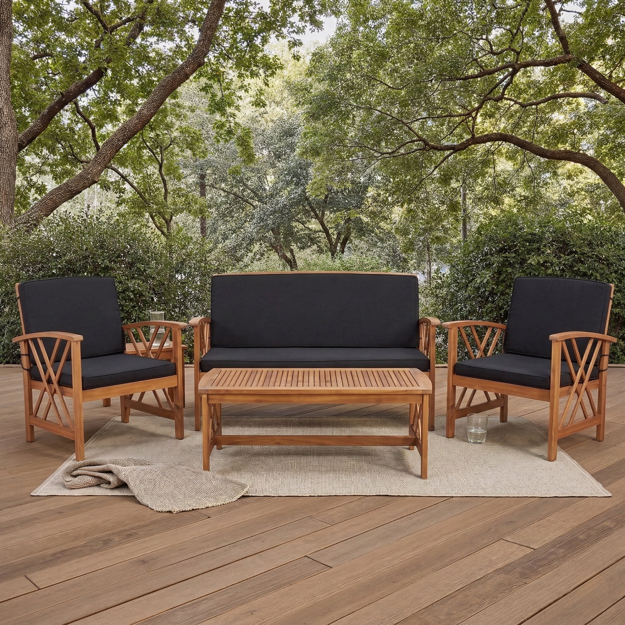 Safavieh Outdoor Conversation Sets for Restaurant Patios - Walmart