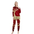 thumbnail image 2 of Plus Size Women Pajamas Sets Christmas Pajamas Family Family Christmas Pajamas Matching Sets Baby Pajamas for Women Set Long Sleeve Letter Print Two Piece Set, 2 of 4