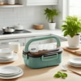 thumbnail image 2 of asddcavvf Bento à Double Couche Isolé avec Compartiments Vaisselle Durable pour Micro-Ondes Grand Tapis de Table Rond Assiette Chargeur Ensemble de Table à Manger Ronde pour 4, 2 of 4