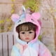 thumbnail image 2 of Rainbow Unicorn Baby Muñeca Infantil Reborn de 22 Pulgadas con Cuerpo de Vinilo, Atuendo y Accesorios, 2 of 16
