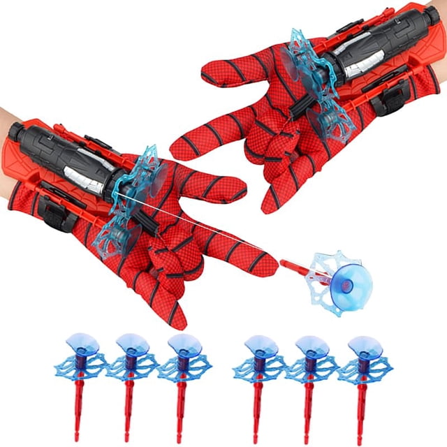 Juego de guantes AODAI Spider-Man Web Shooter juguete para niños Talla única