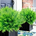 thumbnail image 4 of 8 Pcs Artificial Plants Outdoor Faux Boston Fern Spring Summer Decor Fake Plants UV Resistant Plastic Greenery Shrubs for Hanging Baskets, Window Box, Porch, Party Decor, 4 of 8