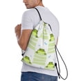 thumbnail image 3 of Easygdp Frogs and Dragonflies Drawstring Backpack, Beach Sackpack, Travel Sackpack Lightweight for Sports, Gym, Travel, Swimming - Small, 3 of 9