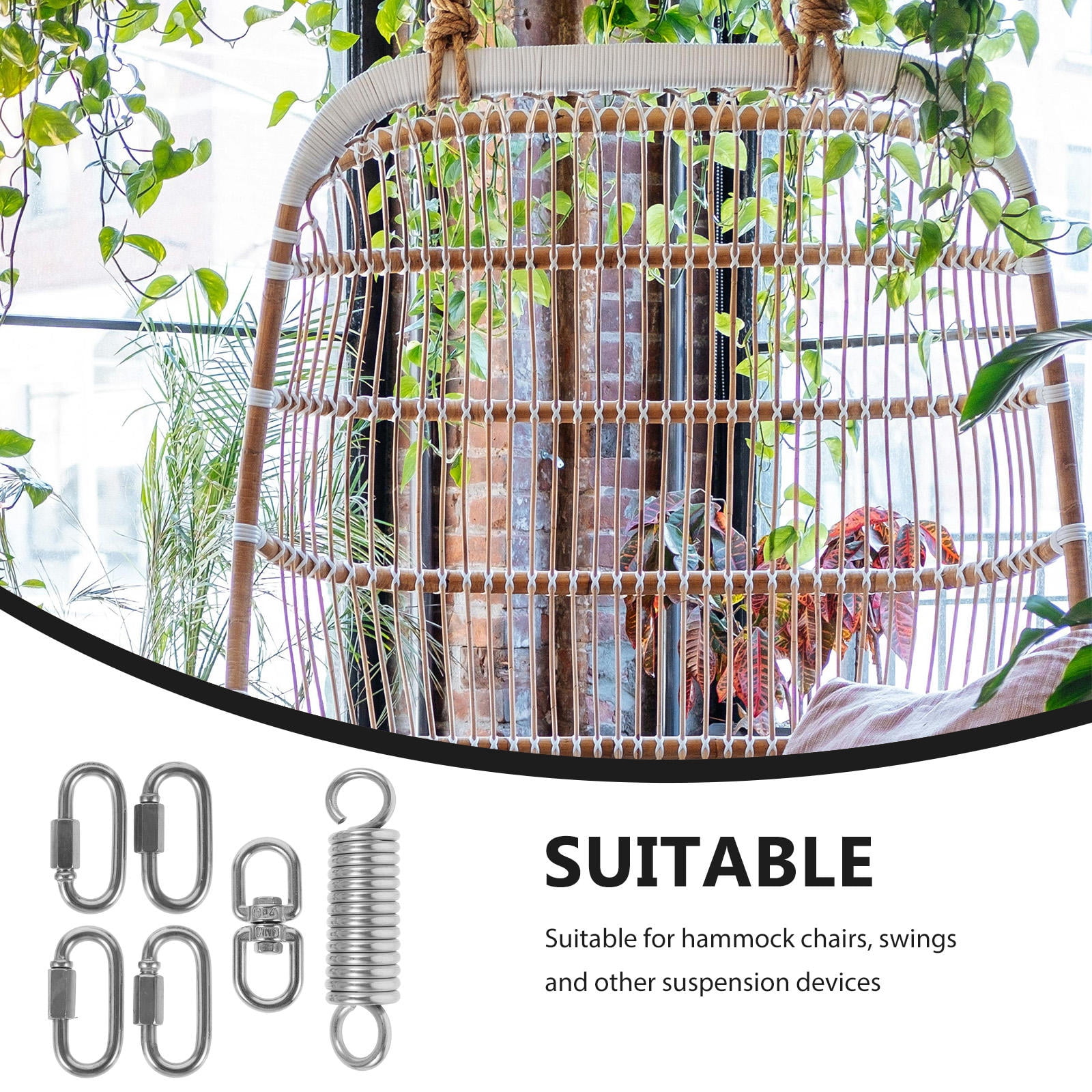FRCOLOR  Porch Swing Hanging Kit Rotating Suspension Child Baby