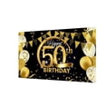 thumbnail image 1 of Billuyoard Banner de fiesta de cumpleaños, decoración de pared de fondo con tema de cumpleaños en casa Kits de decoración para fiestas 50 años de edad, 1 of 6