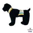 thumbnail image 4 of Barkertime Blue Yellow Plaid on Black Dog Diaper Overall, 4 of 7