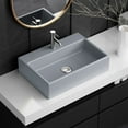 thumbnail image 5 of Claire 20"  Rectangle Ceramic Vessel Sink in Matte Grey, 5 of 13