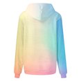 thumbnail image 3 of Drses Long Sleeve Womens Tops Women Casual Long Sleeve Loose Fashion Pockets Gradient Printed Hooded Sweatshirts Women's sweatshirts, 3 of 4