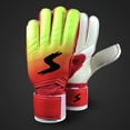 thumbnail image 2 of Soccer Goalie Gloves Full Finger Hand Protection Goalkeeper Glvoes (Green 8#), 2 of 8