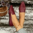 thumbnail image 6 of Miluxas Women Flats Shoes Women Breathable Thin Soft Soled Pointed Toe Dress Shoes Comfortable Slip on Shoes Wine 5.5(36), 6 of 9