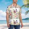 thumbnail image 2 of Lsque Autumn Garden pattern Hawaiian Shirt for Men, Unisex Summer Beach Casual Short Sleeve Button Down Shirts-XX-Large, 2 of 9