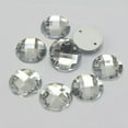 thumbnail image 3 of U8MO 200 Flatback Acrylic Round Sewing Rhinestone Gems Button 12mm Sew on beads-Clear, 3 of 9