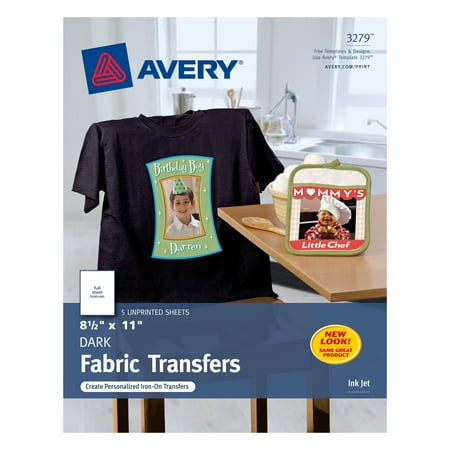 Avery Dark T-Shirt Transfers, Matte
