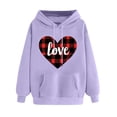 thumbnail image 2 of WJHWSX Hoodies for Women,Womens Hoodies,Soft,Comfort Fit,Polyester,Purple,S(US:4), 2 of 5