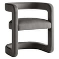 thumbnail image 6 of Winslow Barrel Performance Velvet Dining Chair in Storm Gray, 6 of 10