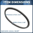thumbnail image 4 of Correa de transmisión V-Belt No.417300197 para Ski-Doo MX Z Renegade 600 HO 2003-2008 Snowmobile, 4 of 7
