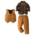 thumbnail image 4 of Little Boys Pumpkin Skeleton Bat Ghost 3 Piece Suit Set Formal Outfit Kids Party Performance Dress Up Occasion Clothes Orange Size 5-6T, 4 of 4