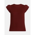 thumbnail image 6 of Scenario Women's Sweater with Flutter Sleeves, Lightweight, Sizes XS-XXXL, 6 of 6