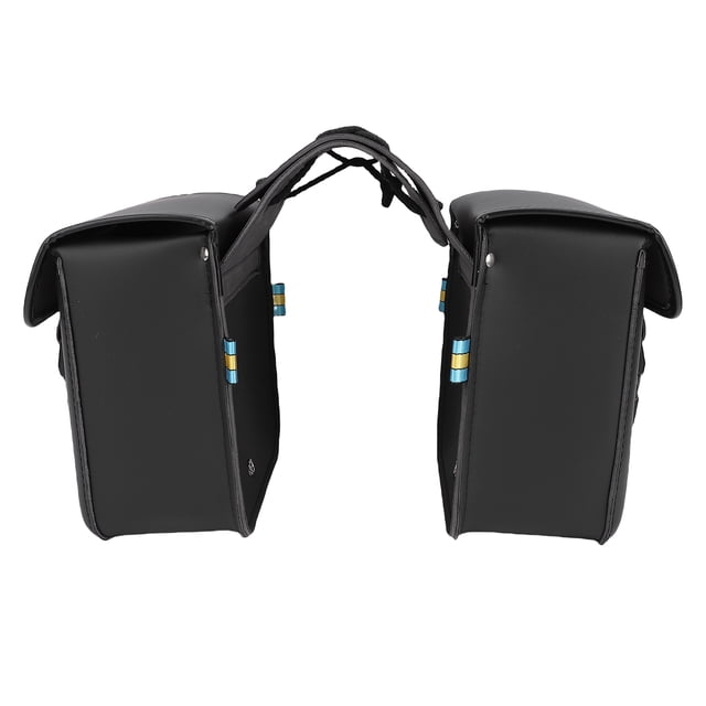 Alforjas Para Motocicleta, 2 Piezas, 7,4 L, Exterior De Cuero De PU, Gran Espacio De Almacenamiento, Bolsas Laterales Para Motocicleta Con Cuerda Para Guardar Llaves Y Botellas De