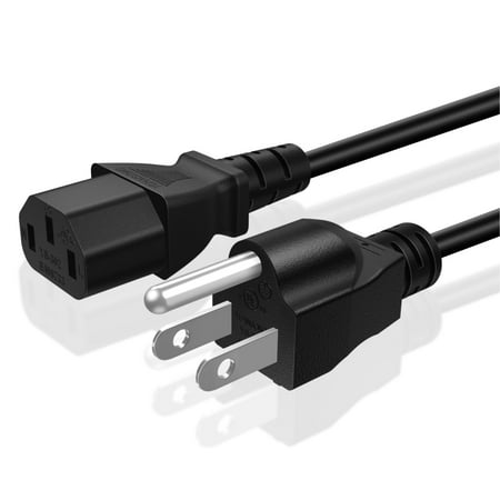 AC Power Cable Computer Monitor Cord 1 Feet 10a 125v 3 Prong TV Plug-In Cord NEMA 5-15P to IEC 320 C13 Replacement Wire for Dell AOC Asus Lenovo Desktop Supply Printer PS3 PSU Universal
