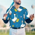 thumbnail image 6 of Daiia Cartoon Goose Mens Baseball Jersey Button Down Shirts Short Sleeve Sports Uniforms-X-Large, 6 of 9