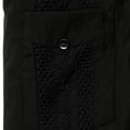 thumbnail image 3 of Camisas Para Hombre Manga Larga Hombres primavera y verano moda y ocio Dongfeng Multi bolsillo botón solapa camiseta manga corta (Black, L), 3 of 7