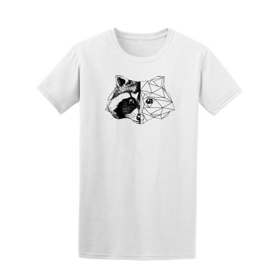 Polygonal Raccoon Tee. Men's -Image by Shutterstock