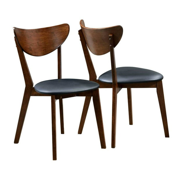 Line Furniture Retro Design Dark Walnut, Solid Black Walnut Dining Chair