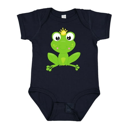 

Inktastic Cute Frog Green Frog Crown Frog Prince Gift Baby Boy or Baby Girl Bodysuit