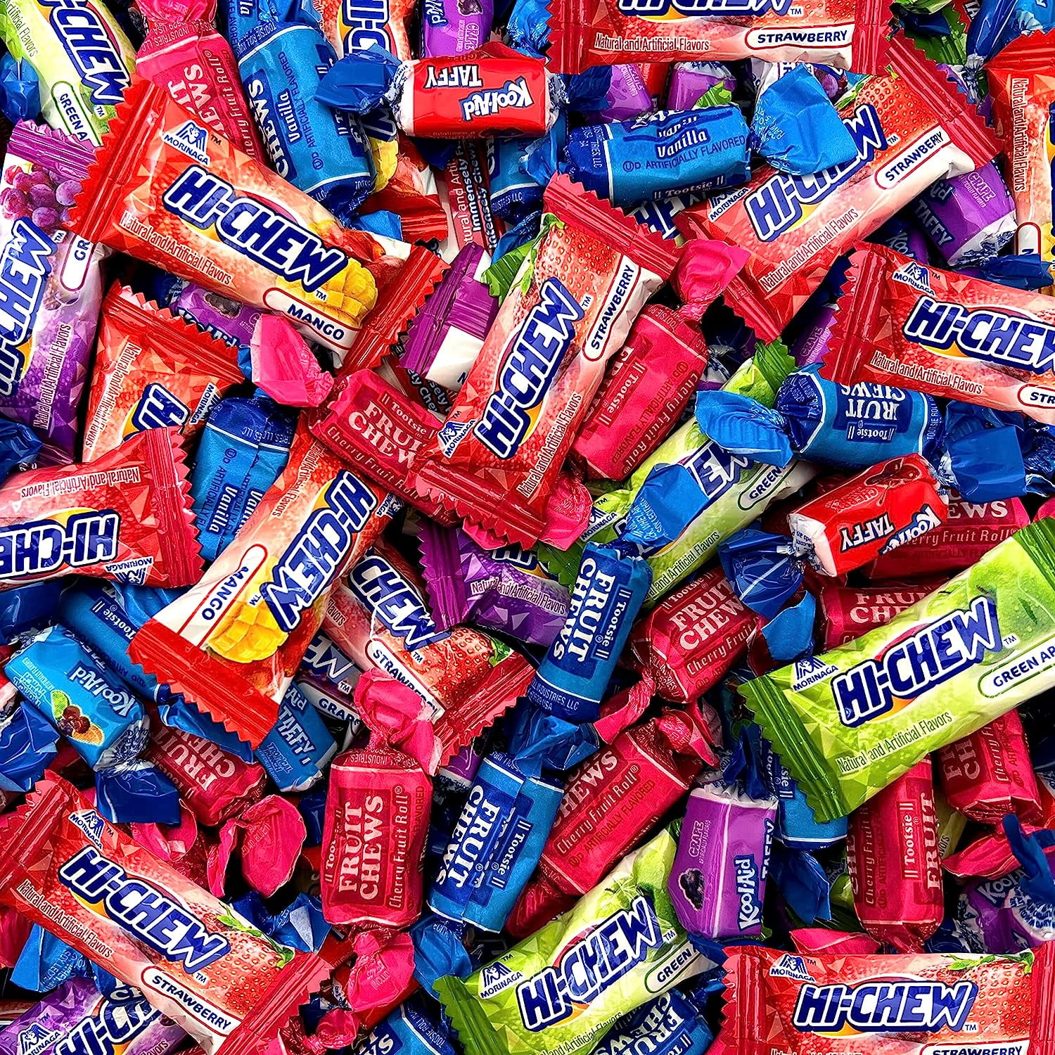 Taffy Candy Variety Pack HICHEW, KoolAid, Tootsie Assorted Fruit