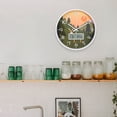 thumbnail image 2 of 12 Inch Mondern Wall Clock With Week Date Temperature of LCD,Cute Deer,White, 2 of 4