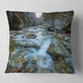 thumbnail image 2 of Designart Blue Water in River - Landscape Photography Throw Pillow - 16x16, 2 of 5