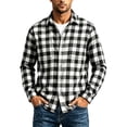 thumbnail image 6 of TRUNZI Mens Plaid Long Sleeve Button Down Shirts Regular Fit Work Office Suit Gingham Shirts with 2 Chest Pockets, 6 of 8