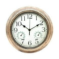 thumbnail image 2 of VerPetridure Clearance 12 Inch Outdoor Retro Wall Clock,Waterproof Vintage Non-Ticking Wall Clock with Thermometer and Hygrometer Combo,Battery Operated Clock Wall Decorative for Home Bedroom, 2 of 5