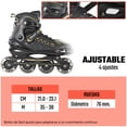 thumbnail image 2 of Patines Linea 4 Ruedas Little Monkey Luz Led Niños Y Adultos Talla Ajustable 21-23.1 cm, 2 of 10