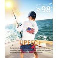 thumbnail image 3 of WELIGU Men's UPF 50+ Sun Protection Hoodie Shirt Long Sleeve SPF Fishing Outdoor UV Hiking Lightweight Shirts Guoqi-White-L, 3 of 6