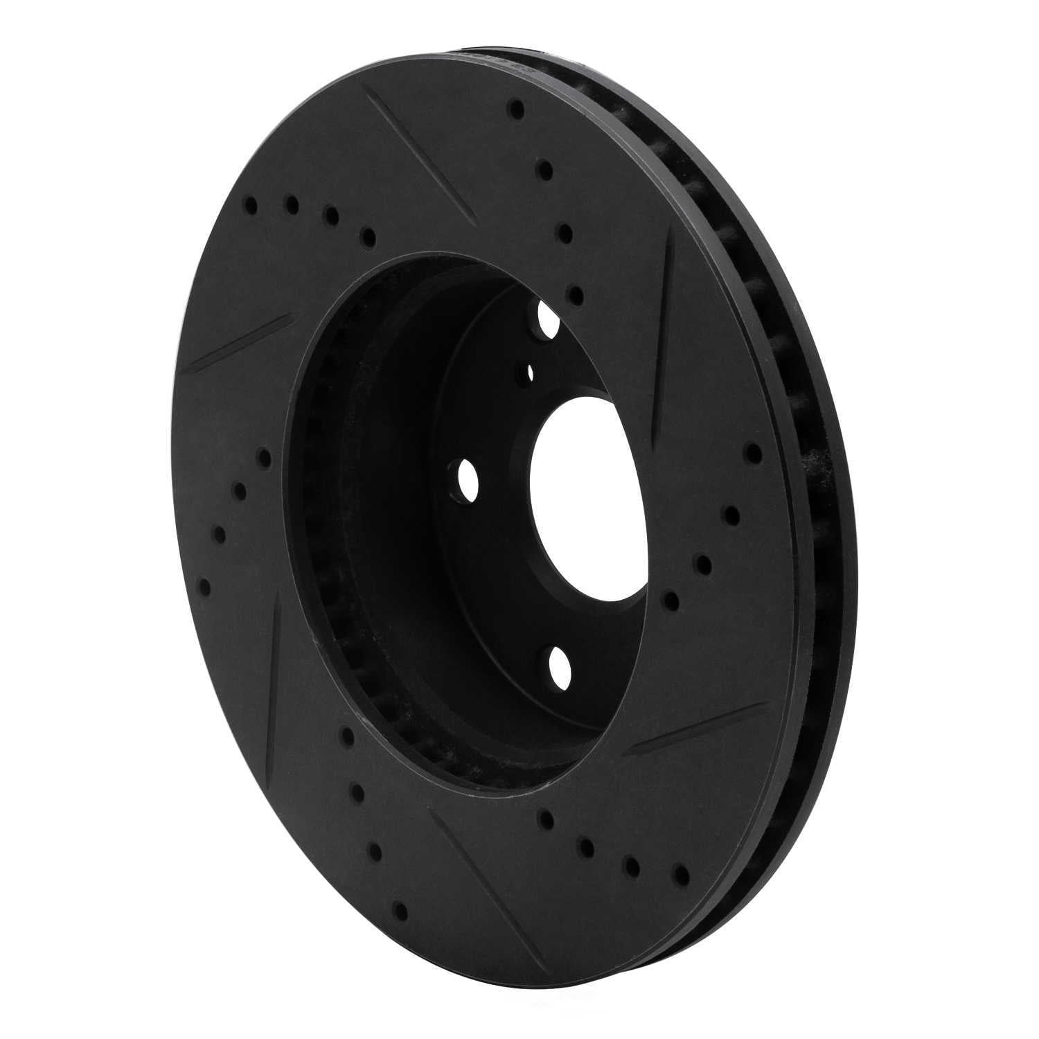 Dynamic Friction Company 633-76133L DFC Brake Rotor - Drilled And Slotted - Black