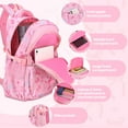 thumbnail image 5 of Kids School Backpack Set for Girls, 3 in 1 School Bag with Lunch Bag & Pencil Case for Primary Middle Students - Pink, 5 of 7