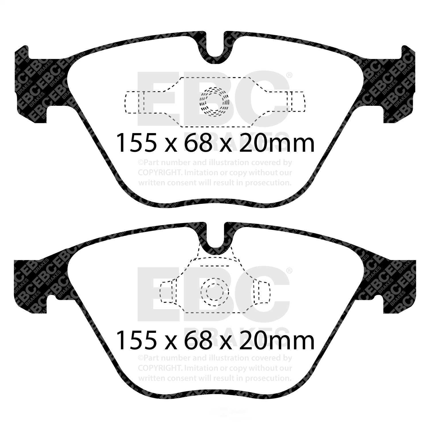 EBC Brakes Bluestuff NDX Trackday Brake Pad Set Fits select: 2007-2012 BMW 335, 2011-2016 BMW Z4