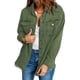 thumbnail image 3 of Chaqueta Vaquera Oversize para Mujer, Camisas Vaqueras Casuales de Larga, Chaqueta Vaquera Desgastada, Conjuntos de 2026. Verde M, 3 of 9