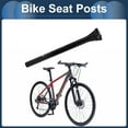 thumbnail image 3 of Publicaciones de asiento de bicicleta Unique Bargains 27.2x350mm tubo de asiento de sillín de bicicleta de fibra de carbono negro brillante ligero, 3 of 7