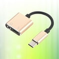 thumbnail image 3 of USB tipo C a 3.5mm Cable adaptador de audio 2 en 1 Tipo-C a 3.5 mm Jack Adaptador de micrófono para auriculares estéreo Adaptador Aux Adaptador de carga para Pixel 2/2 XL / Huawei / HTC U11 / MacBook, 3 of 4