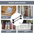thumbnail image 6 of 2Pcs Cabin Hook Stainless Steel Hook and Eye Latch Black Window Lock Hook Door Latch Cabinet Latches Hardware Tool for Door Gate Window Closet Sheld, 6 of 8
